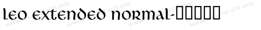 Leo Extended Normal字体转换